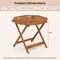 Octagon Solid Wood Patio Table 35.5" With Central Umbrella Hole Outdoor Indoor